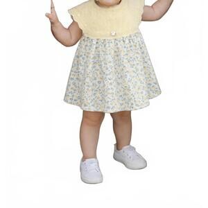 NEW MARTIN ARANDA girls knit and woven combo dress in winnipeg, yellow mix